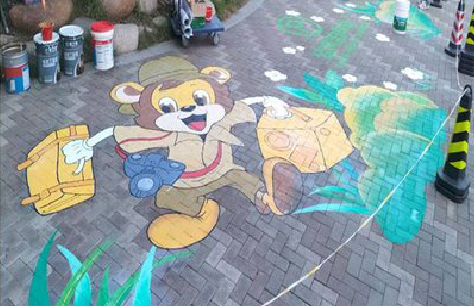 会泽夏季画地面彩绘会遇到的问题