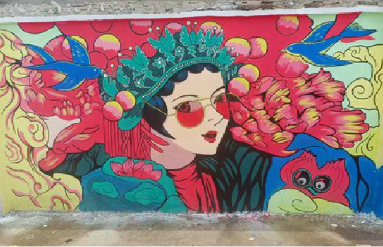 会泽墙体彩绘-网红墙