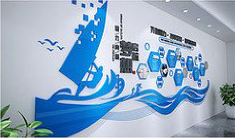 会泽海浪主题文化墙如何设计？