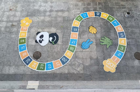 会泽地面游戏彩绘