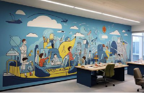 会泽办公室墙绘的特点。