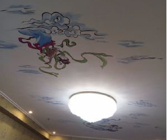 会泽如何快速绘制天花板上的手绘墙?